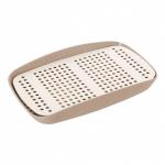 Подставка универсальная 17,5*10,5*2,5см темно бежевая Бытпласт/431238432