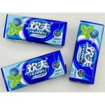 2 Жевательная резинка кубики с наполнителем HUANFU 21,5гр черника-мята/бокс 20шт/347-451