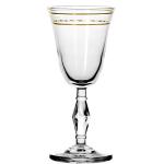 Набор бокалов стекл Квин 6шт*0,24л узор/золотая кайма БорскийСЗ/440060BGL -