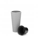 Кашпо д/растений Оазис 13/63л со вставкой серый Башпласт/М8082 (э)