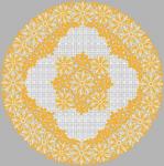 Салфетка ажурная круг 30*30см золото Grace Лейс LO-1008А/96215