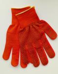 Перчатки нейлоновые с гелевым покрытием микроточка красные/00-00000301