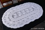 Салфетка ажурная овал 100*60см белый перламутр Grace Лейс LO-1026PU/109335
