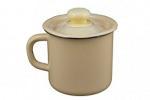 Кружка эмал 1л с крышкой бел/крем Лысьва/С40207.3/С40207.3П