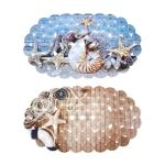 Коврик д/ванной противоскользящий 66*38см Океанический прибой 2диз ГЦ/403-096