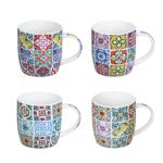 Кружка фарфор 0,35л Мозаика 4диз ГЦ/806-171