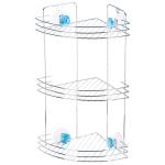 Полка угловая трехъярусная хром/металл Бриллиант 19*19*40см синий Рыжий кот W2672C/310779