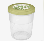 Банка пласт с завинч крышкой 1л с декором Бытпласт/433154909