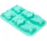 Форма д/выпечки силикон 6 ячеек Зайц Мишка Бабочка 25,5*17*3см Катунь/КТ-S-360