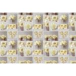 Клеенка столовая неткан/осн ув плотн Мажор 572/15 Цветы в горшке серый фон рул 1,38*20пог/м Колорит