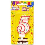 Свеча д/торта цифра 5 7см Антелла/28250 (э)