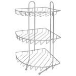 Полка угловая трехъярусная хром/металл  19*19*40см Рыжий кот/CHR-372/310756