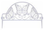 Забор декоративный №11 Бабочка белый