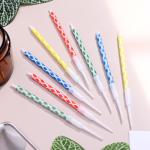 Свечи д/торта 8шт С Днём Рождения ромбик 14см/3006914