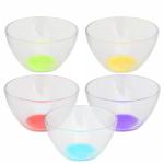 Салатник стекл Гладкий 11см цветное дно микс ОСЗ/07С1322LM