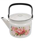 Чайник эмал 2л Букет пионов с петлей Лысьва/С-2710/4