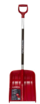 Лопата д/снега 36*45см с оцинк кромкой метал черенок D обр руч бордо черенок Фахман/05.001