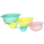 Набор д/кухни 5 в 1 (миска 1,2л/дуршлаг д22см/миска 0,8л/мерн лож 0,25/0,125л) пластик ГЦ/861-415