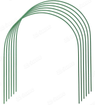 Набор дуга парниковая стальная металл в ПВХ 4м*1м*1,6м 6шт d10мм/00132664