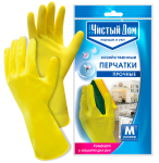 Перчатки хозяйственные латексные M Чистый дом/06-893