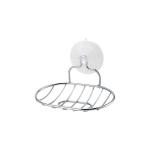 Мыльница подвесная овальная хром/металл 1 присоска Рыжий кот/W2732/311457