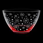1 СНЕГОПАД красный Салатник стекл 1,5л Декостек/326/1-ГН9