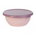 Миска пласт 2,1л с крышкой Пастель микс Умничка/MPU8102 МИН 3ШТ