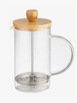 Френч-пресс 350мл боросил стекл крышка бамбук LARA/LR06-52-350