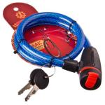 Замок велосипед противоугонный трос металл/пласт 11,5*680мм 3диз Гала/187/468-038 (Б)