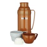 Термос стеклянная колба "Туристический" 1,00л (2 чашки) 3 цвета ГЦ/841-644