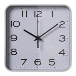 Часы настенные квадрат 19*19см  корпус серый/1918-007