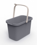 Ведро МОП 9,5л прямоугольное со сливом серое Смарт Полимербыт/4334805