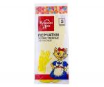 Перчатки резиновые желтые S Кошкин дом/30-05-001 ---