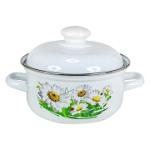 Кастрюля эмал 3л цилиндр Ромашковое поле Лысьва/С-1612АП2/4