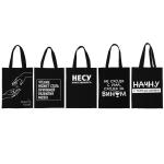 Сумка хозяйственная шоппер 33*44см хлопок черный 5диз Ветта/467-204