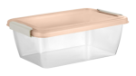 Контейнер 1л для продуктов HELSINKI с защелками персик карамель Пласт Тим/PT501210040