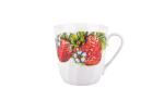 Кружка фарфор 0,35л Клубника витая Дулевский ФЗ/093252