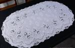Салфетка ажурная овал 100*60см белая Grace Лейс LO-0965U/115492