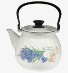 Чайник эмал 3,5л сферич Аромат белый КМК/42104-132/6-у4ар/бел