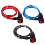 Замок велосипед противоугонный трос металл/пласт 1,2*80см 3диз Гала/468-048