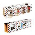 Набор подар стекл 5пр (4*0,05л стопки + колода карт) Декостек/1236/Т00021453