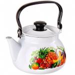 Чайник эмал 3,5л сферич Эквадор белый КМК/42104-132/6-у4эк