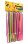 Трубочки д/напитков 5мм*21см "НЕОН"  гофр. 100шт ДС-116/ДС МИН 5ШТ
