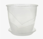 ВЕНЕЦИЯ Горшок д/растений с поддоном 4,1л д21см прозрачный/5PL0095 (э)