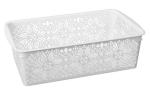 Корзина универс Floral 2л 25*15*7,5см белая Бытпласт/431287516