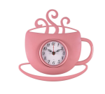 Часы настенные Чашка с дымком 31,5*30,5см корпус розовый Классика/3432-008