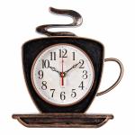 Часы настенные чашка 25*24см корпус черный с медью Классика/2523-003