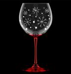 1 СНЕГОПАД красный Фужер стекл д/вина 0,65л п/уп Декостек/306-ГН9