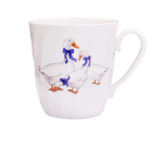 Кружка фарфор 0,35л Гуси новые витая Дулевский ФЗ/101872