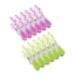 Набор прищепок 12шт Цветы пластик 2 цвета VETTA ГЦ/453-119